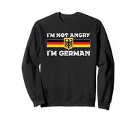 Bandera de Alemania divertida con texto en inglés "I'm Not Angry I'm German" Sudadera