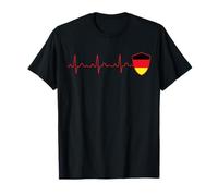 Bandera de Alemania Heartbeat EKG Patriotic National Camiseta