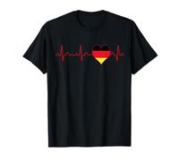 Bandera de Alemania, Latido del corazón, ECG, Recuerdo Nacional patriótico Camiseta