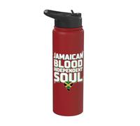 Bandera de alma independiente de sangre jamaicana de Jamaica Stainless Steel Insulated Water Bottle