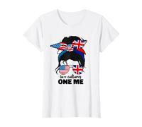 Bandera de América y Reino Unido para niña Americana y británica Camiseta