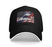 Bandera De Amistad Entre Estados Unidos, Estados Unidos, Cuba Y Cuba Unisex Sombrero Protección UV Gorra Trucker Casual Gorras Hip Hop para Running Senderismo Golf