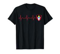 Bandera de Antigua Y Barbuda Heartbeat EKG Patriotic National Camiseta