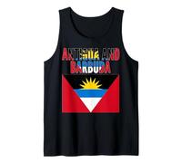 Bandera de Antigua y Barbuda Orgullo Nacional Colores Camiseta sin Mangas