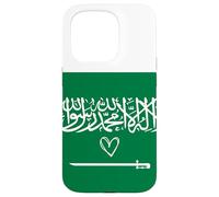 Bandera de Arabia Saudita Corazón Saudita Orgulloso Día Nacional del Patrimonio Carcasa para iPhone 15 Pro
