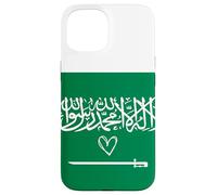 Bandera de Arabia Saudita Corazón Saudita Orgulloso Día Nacional del Patrimonio Carcasa para iPhone 15