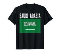 Bandera de Arabia Saudita Patriótica Raíces Nacionales Recuerdo Camiseta
