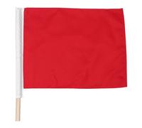Bandera de Árbitro Manual Roja 50x50cm para Tráfico | Plástico y Tela, Mango Ergonómico Reforzado, Control de Zonas y Cruces Ferroviarios, Personal para Actividades