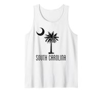 Bandera DE ÁRBOL DE Palmetto DE Carolina del Sur SC Cresent Moon Camiseta sin Mangas