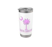 BANDERA DE ÁRBOL DE PALMETTO DE CAROLINA DEL SUR SC CRESENT MOON Vaso térmico de acero inoxidable de doble pared