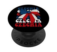 Bandera de Arco de Coqueta del Orgullo checo de Chequia PopSockets PopGrip Adhesivo