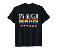 Bandera de Arco Iris LGBT de San Francisco Pride Gay Lesbianas Queer Camiseta