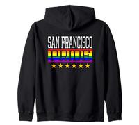 Bandera de Arco Iris LGBT de San Francisco Pride Gay Lesbianas Queer Sudadera con Capucha