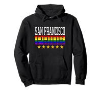 Bandera de Arco Iris LGBT de San Francisco Pride Gay Lesbianas Queer Sudadera con Capucha