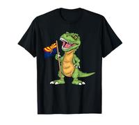 Bandera de Arizona Lover Kids Dinosaur Lover USA Arizona Camiseta