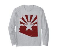 Bandera de Arizona, Mapa del Estado, Orgullo Vintage Manga Larga