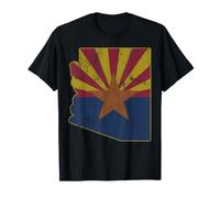 Bandera de Arizona, Mapa, Estado, hogar, Amor, Familia, Vintage, desvanecimiento Camiseta
