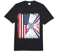 Bandera de Asiria de Estados Unidos, diseño del Orgullo asirio Comfort Colors Adult Heavyweight T-Shirt