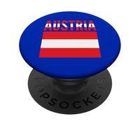 Bandera de Austria Colores Orgullo Nacional Patriótico PopSockets PopGrip Adhesivo