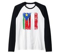 Bandera de Austria de Sudán del Sur | Raíces de Sudán del Su Camiseta Manga Raglan