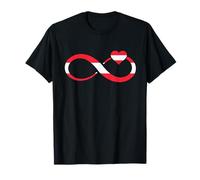 Bandera de Austria, raíces austriacas, infinito, corazón, orgullo austriaco Camiseta