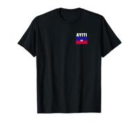 Bandera de Ayiti con diseño de bolsillo, bandera criolla haitiana de Haití Camiseta