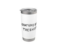 Bandera de batalla de Perry con texto en inglés "Don't Give up the Ship Perry Batalla" Vaso térmico de acero inoxidable de doble pared