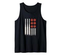 Bandera de béisbol Grunge, diseño vintage de bate y pelota Camiseta sin Mangas