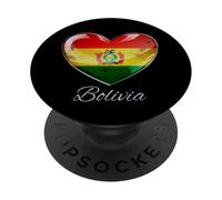 Bandera de Bolivia Corazón Raíces Patrióticas PopSockets PopGrip Adhesivo