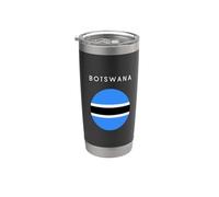 Bandera de Botswana - Minimalista Souvenir World Travel Lover Vaso térmico de acero inoxidable de doble pared