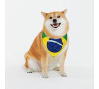 Bandera De Brasil Bufanda Triangular para Mascota Lavable Bandanas para Perro Duradero Accesorios De Mascotas para Mascota Cachorros Decoración