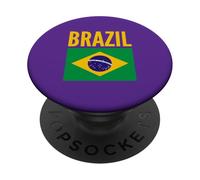 Bandera de Brasil Colores Orgullo Nacional PopSockets PopGrip Adhesivo