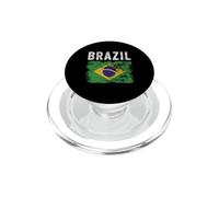 Bandera de Brasil Envejecida - Hombres Mujeres Niños - Bandera de Brasil PopSockets PopGrip para MagSafe