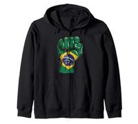 Bandera de Brasil Orgullo Brasileño Raíces Brasil Brasil Sudadera con Capucha