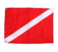 Bandera de Buceo con Poste de Refuerzo Extraíble de 19, 7 X 13, 8 Pulgadas para Buceo, Pesca Submarina,Apnea, Uso con Flotador, Boya, Barco, Asta de Bandera, Tamaño Legal de EE.UU,Bandera de Barco D