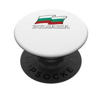 Bandera de Bulgaria Patriótica Hombres Mujeres Niños Búlgaro PopSockets PopGrip Adhesivo
