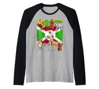 Bandera de Burundi Raíces Burundesas Orgullo Burundés Camiseta Manga Raglan