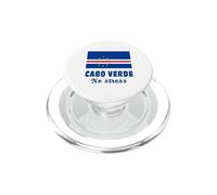 Bandera de Cabo Verde con Lema de Cabo Verde SIN ESTRÉS PopSockets PopGrip para MagSafe