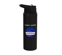 Bandera de Cabo Verde - Minimalista Souvenir World Travel Lover Stainless Steel Insulated Water Bottle