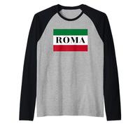 Bandera de Caja Roma Italy Camiseta Manga Raglan