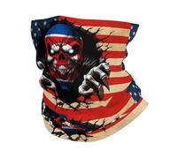 Bandera De Calavera De Los Coreanos De Estados Unidos Y Corea del Norte Mujer Hombre Pasamontañas Resistente Al Viento Braga De Cuello Suave Snood para Correr Verano Deportes Moto