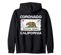 Bandera de California de Coronado Island San Diego Coronado Beach Sudadera con Capucha