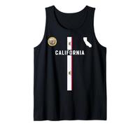 Bandera de California, silueta mapa de California, el gran mar Camiseta sin Mangas