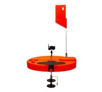 Bandera de caña de pescar con indicador de huelga de hielo, alertas de huelga de bandera naranja | Bandera de pescado para lagos congelados, mástil de bandera de pesca en hielo con indicador de