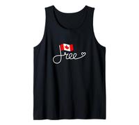 Bandera de Canadá Libre - Libertad Canadiense Word Art Camiseta sin Mangas