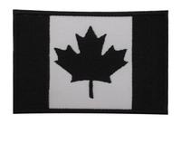 Bandera de Canadá - Parche bordado para ropa, color negro