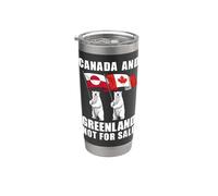 Bandera de Canadá y Groenlandia no está a la venta Bear Groenlandeses Vaso térmico de acero inoxidable de doble pared
