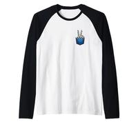 Bandera de Carreras de Mano con Signo de Paz a Cuadros para niños Camiseta Manga Raglan