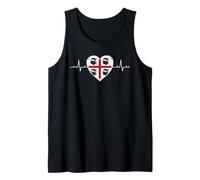 Bandera de Cerdeña Heartbeat Four Moros Pride Design Camiseta sin Mangas