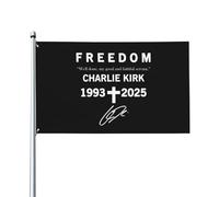 Bandera de Charlie Kirk en memoria de un patriota por la libertad para hombres, banderas personalizadas de doble cara para exteriores, pancarta para casa de 3x5